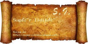 Sugár Ildikó névjegykártya